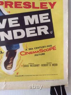 ELVIS PRESLEY in Love Me Tender ORIGINAL UK Double Crown Poster 1956 VERY RARE
