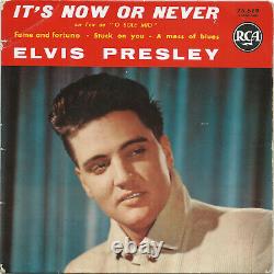 ELVIS PRESLEY it's now or never RCA 45T EP original VINYLE bandeau rouge RARE