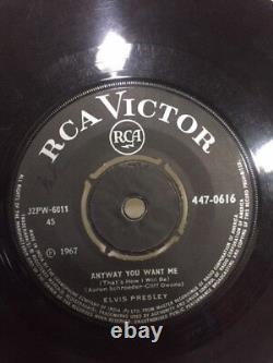 ELVIS PRESLEY love me tender/anyway you want VERY RARE SINGLE 7 45 INDIA VG+