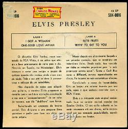 ELVIS PRESLEY on RCA 584-0016 Rare EP 45 With Cover Pressed in Brazil