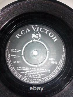 ELVIS PRESLEY one broken heart/remind me too much RARE SINGLE 7 45 INDIA VG+