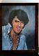 Elvis Rare 20 3/4 X 26 3/4 Framed Portrait Painting By Loxi Sibley Original