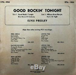 EP 1958 Elvis Presley GOOD ROCKIN´ TONIGHT Export RARE NORWAY RCA EPA 9562 EX