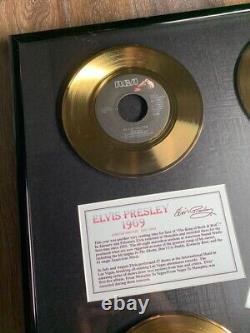 EXTREMELY RARE Limited Edition 122/1969 Elvis Presley 24k Gold Record Set