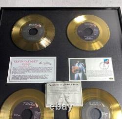 EXTREMELY RARE Limited Edition 122/1969 Elvis Presley 24k Gold Record Set