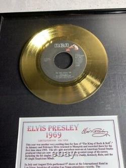 EXTREMELY RARE Limited Edition 122/1969 Elvis Presley 24k Gold Record Set