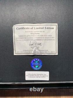 EXTREMELY RARE Limited Edition 122/1969 Elvis Presley 24k Gold Record Set
