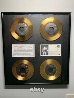 EXTREMELY RARE Limited Edition 122/1969 Elvis Presley 24k Gold Record Set