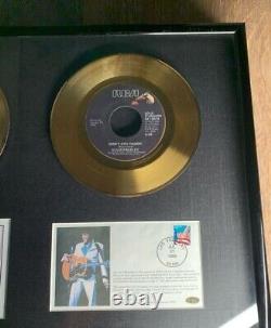 EXTREMELY RARE Limited Edition 122/1969 Elvis Presley 24k Gold Record Set
