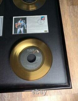 EXTREMELY RARE Limited Edition 122/1969 Elvis Presley 24k Gold Record Set