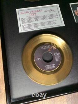 EXTREMELY RARE Limited Edition 122/1969 Elvis Presley 24k Gold Record Set