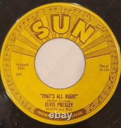 Elvis Blue Moon Of Kentucky/That's All Right 45 OG Misprint Push Marks Rare