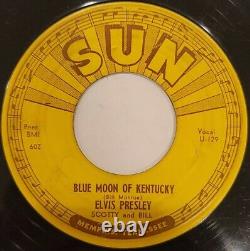 Elvis Blue Moon Of Kentucky/That's All Right 45 OG Misprint Push Marks Rare