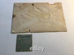 Elvis Concert Ticket 1974 / Envelope / Peacock Suit / Rare