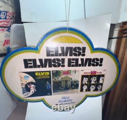Elvis! Elvis! Elvis! Hanging Store Display 1974 Rare- Stains & Wear, See Clip/pics