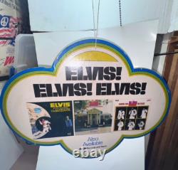 Elvis! Elvis! Elvis! Hanging Store Display 1974 Rare- Stains & Wear, See Clip/pics