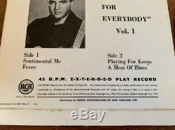 Elvis For Everybody Vol 1- Massively Rare New Zealand Ep- Elvis Presley Original