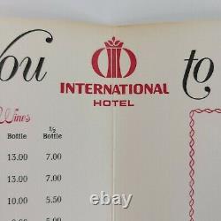 Elvis International Hotel Souvenir Menu RARE One Engagement from Las Vegas