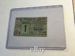 Elvis March 1 1974 Tulsa Ticket With Envelope RARE Oral Roberts University
