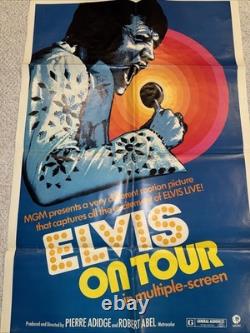 Elvis On Tour Original 1972 Movie Poster 41x27 Vintage RARE Elvis Presley EUC