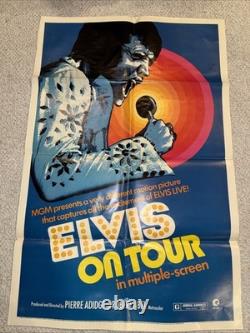 Elvis On Tour Original 1972 Movie Poster 41x27 Vintage RARE Elvis Presley EUC