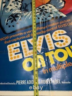 Elvis On Tour Original 1972 Movie Poster 41x27 Vintage RARE Elvis Presley EUC
