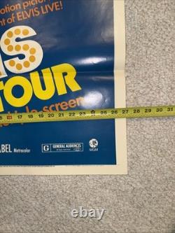 Elvis On Tour Original 1972 Movie Poster 41x27 Vintage RARE Elvis Presley EUC