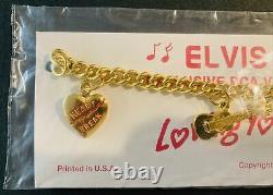 Elvis Presley 1956 Charm Bracelet Gold Tone Jewelry Original Mint SEALED RARE