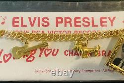 Elvis Presley 1956 Charm Bracelet Gold Tone Jewelry Original Mint SEALED RARE
