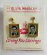 Elvis Presley 1956 Earrings Loving You Gold Tone Jewelry Orig Mint Sealed Rare