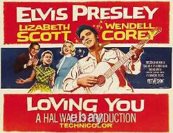 Elvis Presley 1956 Earrings Loving You Gold Tone Jewelry Orig Mint SEALED RARE