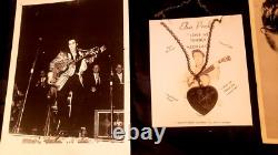 Elvis Presley 1956 Rare Love Me Tender Necklace W Pins W Photos Vintage 1950