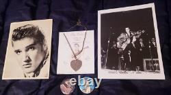 Elvis Presley 1956 Rare Love Me Tender Necklace W Pins W Photos Vintage 1950