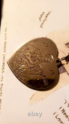 Elvis Presley 1956 Rare Love Me Tender Necklace W Pins W Photos Vintage 1950