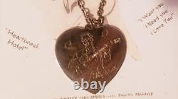 Elvis Presley 1956 Rare Love Me Tender Necklace W Pins W Photos Vintage 1950