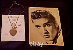 Elvis Presley 1956 Rare Love Me Tender Necklace W Pins W Photos Vintage 1950