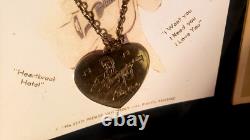 Elvis Presley 1956 Rare Love Me Tender Necklace W Pins W Photos Vintage 1950