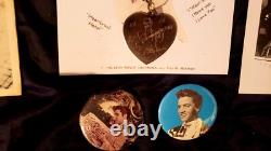 Elvis Presley 1956 Rare Love Me Tender Necklace W Pins W Photos Vintage 1950