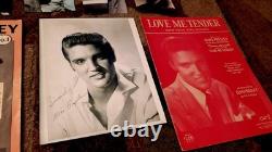 Elvis Presley 1956 Rare Signed Photo With Original Booklets 1956