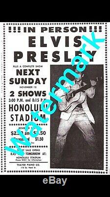 Elvis Presley 1957 (rare) Original Hawaii Concert Ticket At The Honolulu Stadium