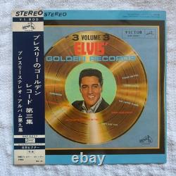 Elvis Presley 1964 japan golden records volume 3 EX LP vinyl with super rare obi