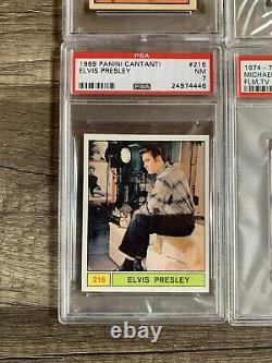 Elvis Presley 1969 Panini Cantanti PSA 7 NM RARE King Of Rock And Roll