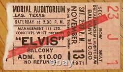 Elvis Presley-1971 RARE Concert Ticket Stub (Dallas-Memorial Auditorium)
