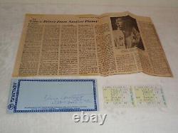 Elvis Presley 1972 Madison Square Garden (2) Ticket Stubs & Article 6/10/72 Rare