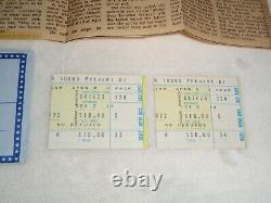 Elvis Presley 1972 Madison Square Garden (2) Ticket Stubs & Article 6/10/72 Rare