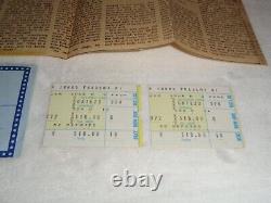 Elvis Presley 1972 Madison Square Garden (2) Ticket Stubs & Article 6/10/72 Rare