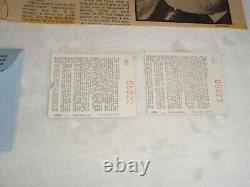 Elvis Presley 1972 Madison Square Garden (2) Ticket Stubs & Article 6/10/72 Rare