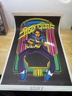 Elvis Presley 1973 Saladin Productions Black light Poster Rare 35x23