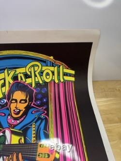 Elvis Presley 1973 Saladin Productions Black light Poster Rare 35x23