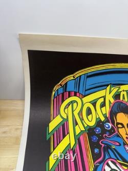 Elvis Presley 1973 Saladin Productions Black light Poster Rare 35x23